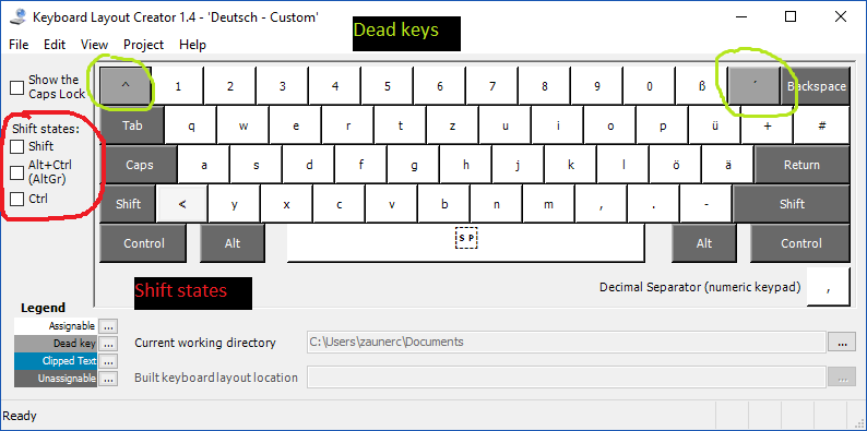Default german keyboard layout.
